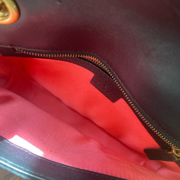 Gucci GG Velvet Marmont Matelasse Small Shoulder cross body Bag Black - Picture 9 of 16